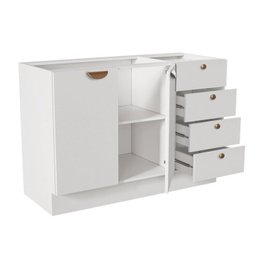 Cozinha Modulada 4 Peças 2 Aéreos 2 Balcões Arizona Cabecasa Madeiramadeira - 8