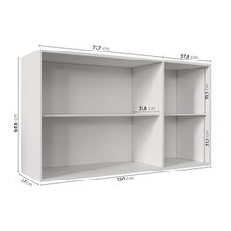 Cozinha Modulada 4 Peças 2 Aéreos 2 Balcões Arizona Cabecasa Madeiramadeira - 14
