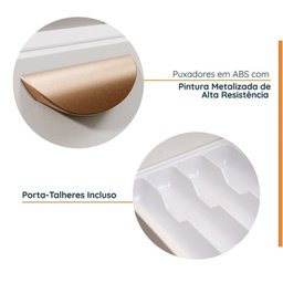 Cozinha Modulada 4 Peças 2 Aéreos 2 Balcões Arizona Cabecasa Madeiramadeira - 4