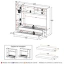 Ver imagem 3 de Bicama Menina com Guarda-Roupa e Colchões Inclusos 3 Portas Pulse Multimóveis MP4849 Branco