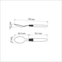 Ver imagem 2 de Colher para Chá Tramontina Ipanema com Lâmina em Aço Inox e Cabo de Polipropileno Branco