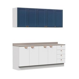 Cozinha Modulada 4 Peças 2 Aéreos 2 Balcões Arizona Cabecasa Madeiramadeira - 3