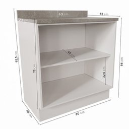 Cozinha Modulada 4 Peças 2 Aéreos 2 Balcões Arizona Cabecasa Madeiramadeira - 12