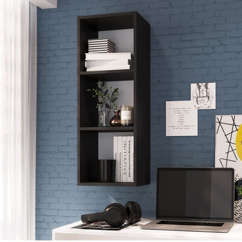 Nicho Organizador Multifuncional Vertical 33x90cm Funcionale Ae030 Art In Móveis - Preto