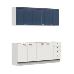 Cozinha Modulada 4 Peças 2 Aéreos 2 Balcões Arizona Cabecasa Madeiramadeira - 3