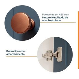 Cozinha Modulada 4 Peças 2 Aéreos 2 Balcões Arizona Cabecasa Madeiramadeira - 7