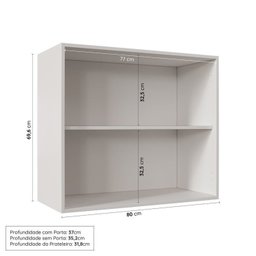 Cozinha Modulada 4 Peças 2 Aéreos 2 Balcões Arizona Cabecasa Madeiramadeira - 14