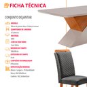 Ver imagem 2 de Mesa de Jantar Aster 180cm Tampo MDF Vidro Canto Copo com 6 Cadeiras Lorena