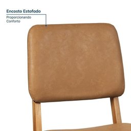 Kit 4 Cadeiras Estofadas Miriti CabeCasa MadeiraMadeira - 4