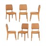 Kit 6 Cadeiras Estofadas Miriti CabeCasa MadeiraOriginals - 1