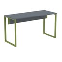 Ver imagem 1 de Mesa Escritório P25 Tub Pandin 150 Cm Largura X 70 Cm Profundidade Tampo Mdp Grafito Pé Aço