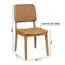 Ver imagem 3 de Conjunto Sala de Jantar 1 Mesa 130cm 4 Cadeiras Miriti CabeCasa MadeiraOriginals Marrom/Caramelo