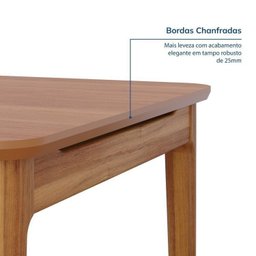 Conjunto Sala de Jantar 1 Mesa 160cm 6 Cadeiras Miriti Cabecasa madeiramadeira - 10