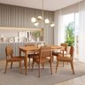 Conjunto Sala de Jantar 1 Mesa 160cm 6 Cadeiras Miriti CabeCasa MadeiraMadeira - 1