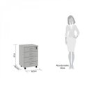 Ver imagem 2 de Gaveteiro Volante New City 4 Gavetas 46,5 cm Cinza Cristal Gebb Work