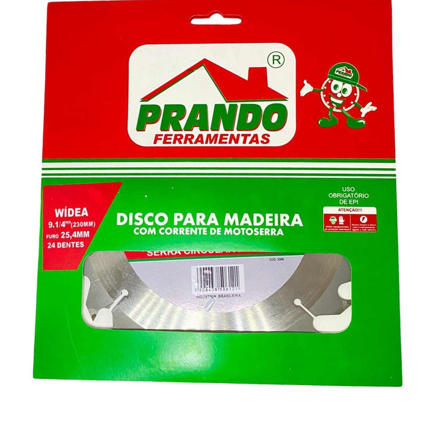 Disco Serra Vídea 230 MM 9 Pol x 1/4 X 24 Dentes Prando - 5