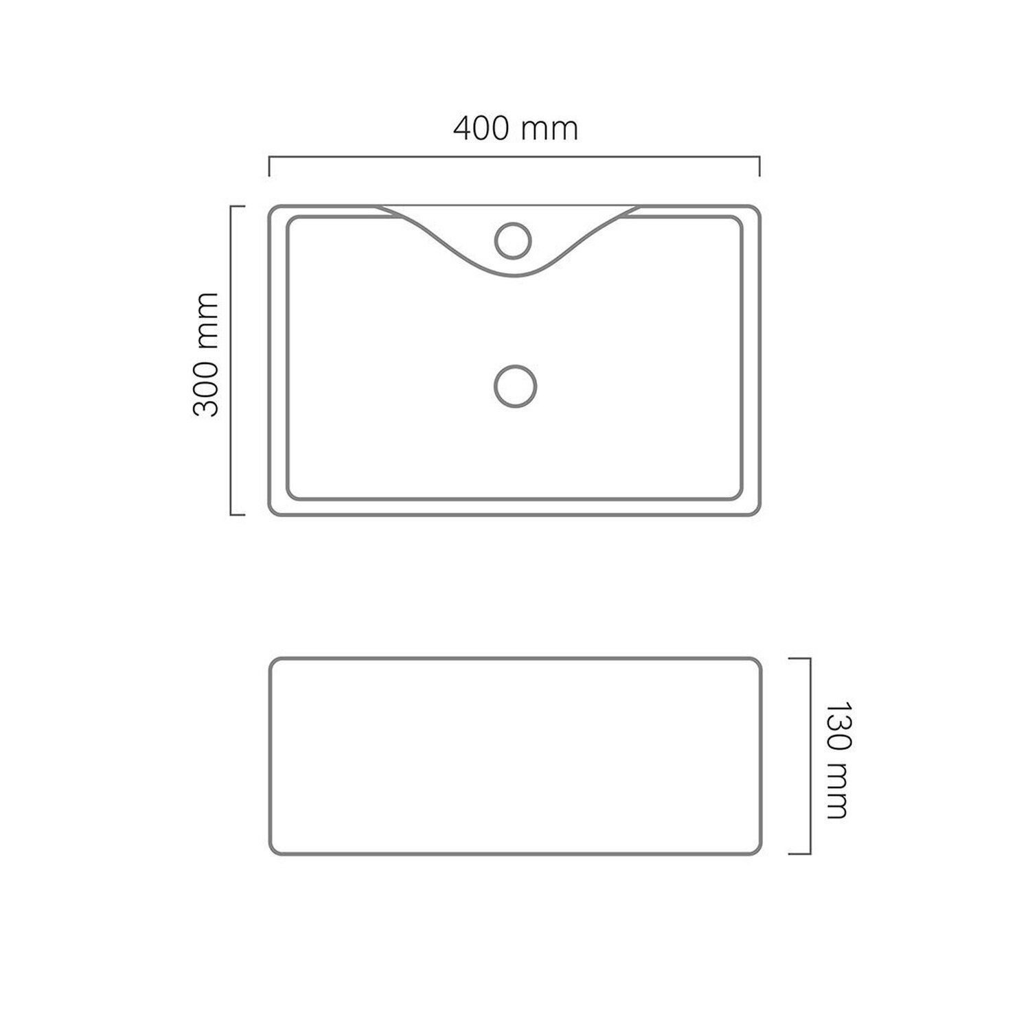Cuba de Apoio para Banheiro/lavabo Cerâmica Quadrada 40 Cm Manplex - 3