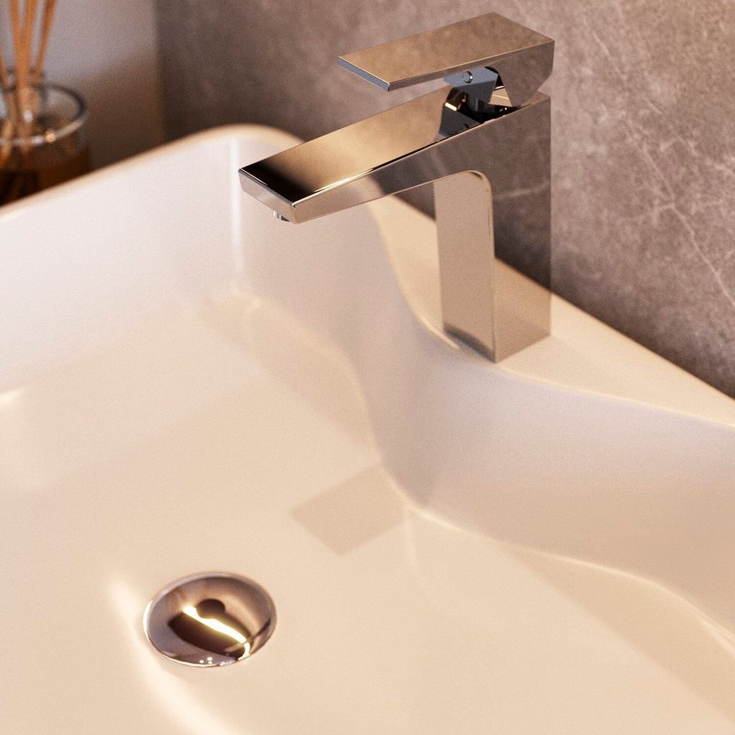 Cuba de Apoio para Banheiro/lavabo Cerâmica Quadrada 40 Cm Manplex - 5