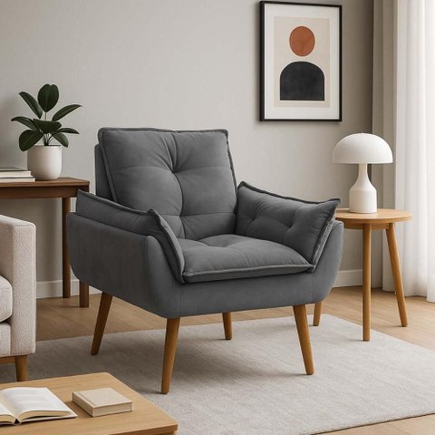 Poltrona Decorativa Opala para Sala Confortável Arapongas