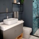 Ver imagem 6 de Cuba de Apoio para Banheiro/lavabo Cerâmica Quadrada 46 Cm Manplex