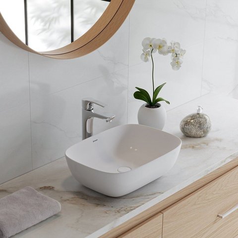 Cuba de Apoio para Banheiro/lavabo Cerâmica Quadrada 46 Cm Manplex