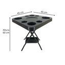 Ver imagem 2 de Mesa Petisqueira Multiuso Dobrável Desmontável Portátil Bandeja Churrasco Bar Piscina Área Lazer