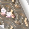 Papel de Parede 3d Auto Adesivo Geométrico Labirinto Fio Dourado Decorativo Quarto Sala Cozinha 18m - 3