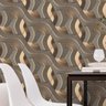Papel de Parede 3d Auto Adesivo Geométrico Labirinto Fio Dourado Decorativo Quarto Sala Cozinha 18m - 7