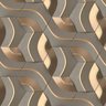 Papel de Parede 3d Auto Adesivo Geométrico Labirinto Fio Dourado Decorativo Quarto Sala Cozinha 18m - 9