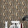 Papel de Parede 3d Auto Adesivo Geométrico Labirinto Fio Dourado Decorativo Quarto Sala Cozinha 18m - 5