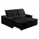 Ver imagem 1 de Sofa Retratil Reclinavel 2 Lugares 2,70m Atlantis Veludo Preto Lansofbr