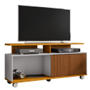 Ver imagem 3 de Rack para TV até 52 Polegadas 136cm 5 Rodízios Topázio Marrom