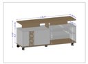 Ver imagem 4 de Rack para TV até 52 Polegadas 136cm 5 Rodízios Topázio Marrom