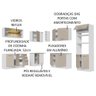 Armário de Cozinha Completa de Canto 459cm Branco/crema Agata Madesa 01 - 5