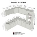 Ver imagem 4 de Armário de Cozinha Completa de Canto 459cm Branco/crema Agata Madesa 01