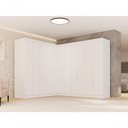 Ver imagem 1 de Guarda Roupa Casal Modulado de Canto 11 Portas de Bater 4 Gavetas MDP Branco Multimóveis 196cm