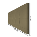 Ver imagem 2 de Painel Estofado Thaina 195 cm Para Cama Box Quarto King Size MV Estofados Suede Bege