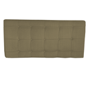 Ver imagem 1 de Painel Estofado Thaina 195 cm Para Cama Box Quarto King Size MV Estofados Suede Bege