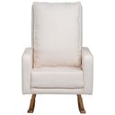 Ver imagem 3 de Poltrona de Amamentação com Balanço Base Milka Noah D02 Bouclê Off White B-114 - Lyam Decor