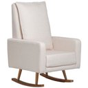 Ver imagem 1 de Poltrona de Amamentação com Balanço Base Milka Noah D02 Bouclê Off White B-114 - Lyam Decor