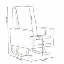Ver imagem 5 de Poltrona de Amamentação com Balanço Base Milka Noah D02 Bouclê Off White B-114 - Lyam Decor