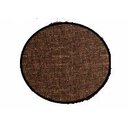 Ver imagem 4 de Kit Puff Lucca Marrom Pés Palito Decorativo Recepção Redondo em Linho Cru