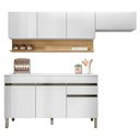 Ver imagem 1 de Cozinha Modulada 3 Pecas com Balcao Tampo Line Supremo Cp Freijo Ktp