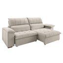 Ver imagem 2 de Sofa Retrátil e Reclinável Duplo Molejo 2,30m Tolledo Bege Marfim