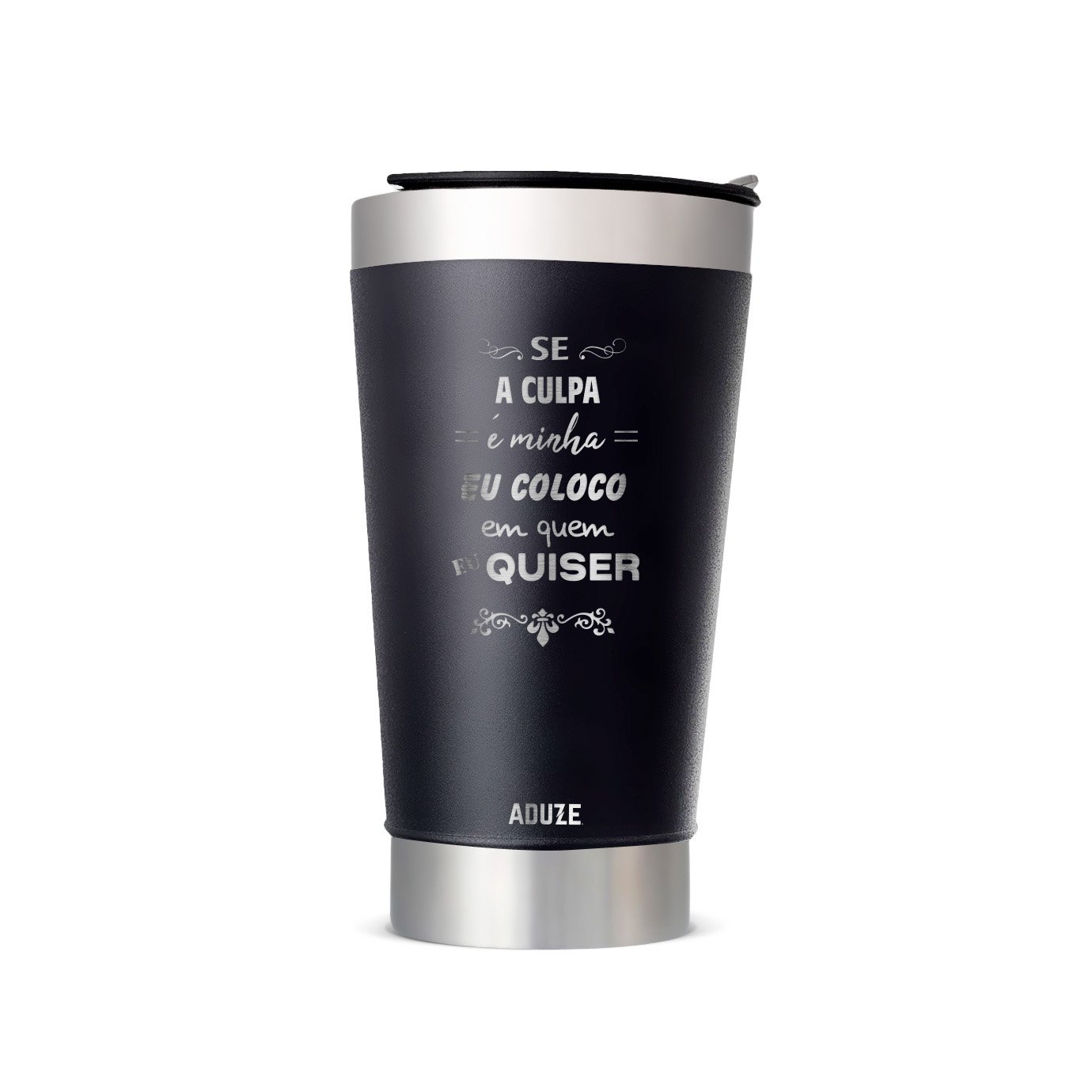 Copo Térmico Aduze a Culpa È Minha 500ml - Preto - 1
