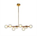 Ver imagem 5 de Lustre Pendente Jabuticaba 8 Globos Vidro Molecular Dourado G9 Bivolt
