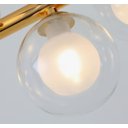 Ver imagem 4 de Lustre Pendente Jabuticaba 8 Globos Vidro Molecular Dourado G9 Bivolt