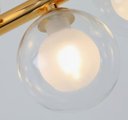Ver imagem 4 de Lustre Pendente Jabuticaba 8 Globos Vidro Molecular Dourado G9 Bivolt