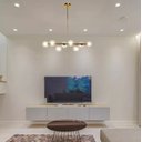 Ver imagem 7 de Lustre Pendente Jabuticaba 8 Globos Vidro Molecular Dourado G9 Bivolt