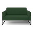 Ver imagem 3 de Sofá Namoradeira Base Industrial Alta Preto Marisa Veludo D03 - D’Rossi Verde